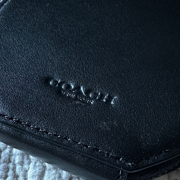 Coach Black glovetanned leather Pac-Man Coin Pouch - Picture 3 of 6